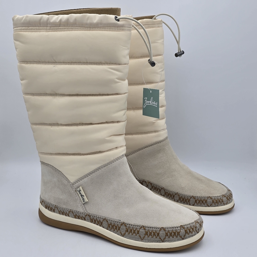 NIB Zodiac Parson Tall Nylon Cold-Weather Winter Pull-On, Fur-lined Boots, Birch